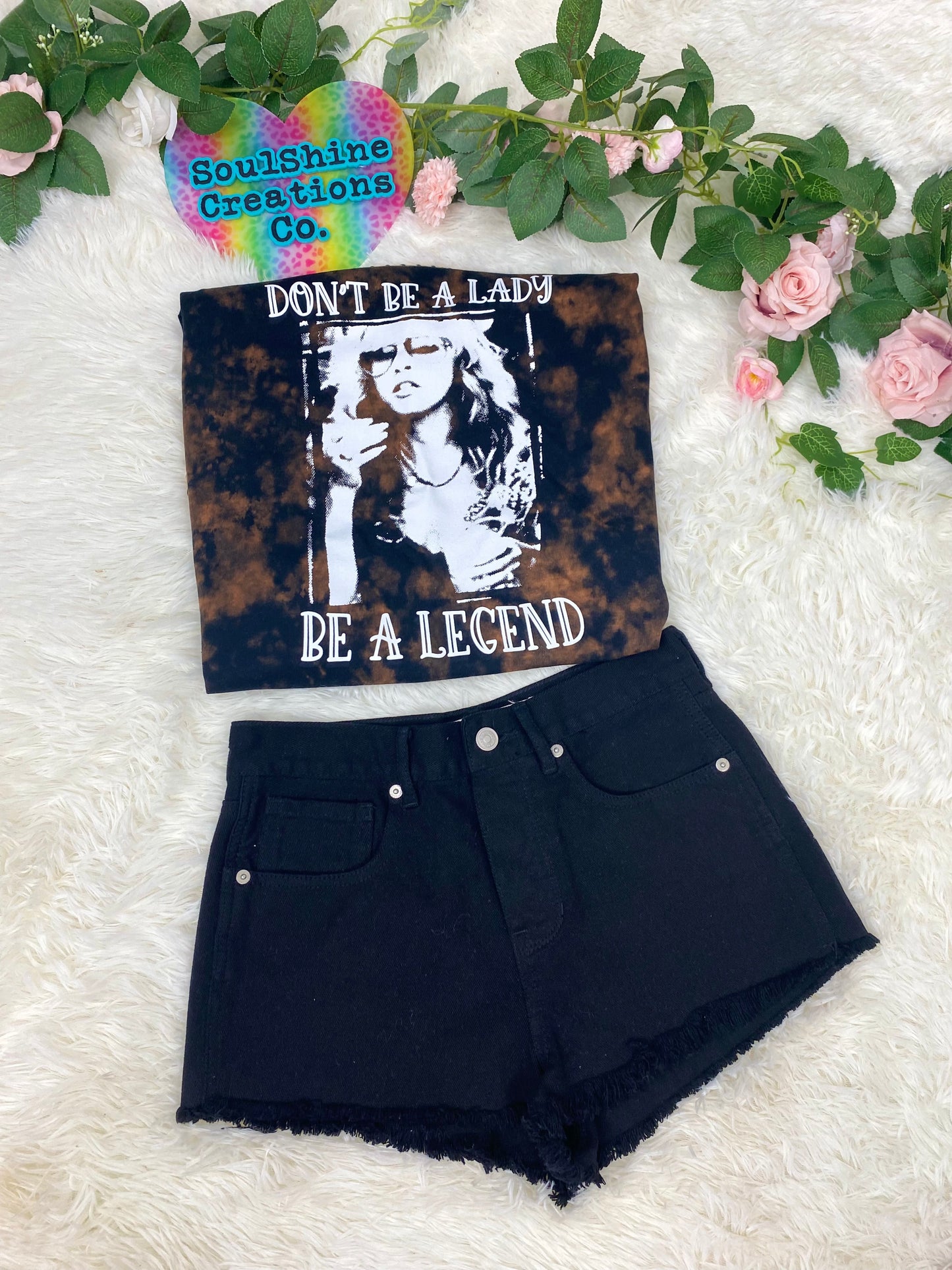 Don’t be a Lady be a Legend Stevie Nicks Bleached Shirt