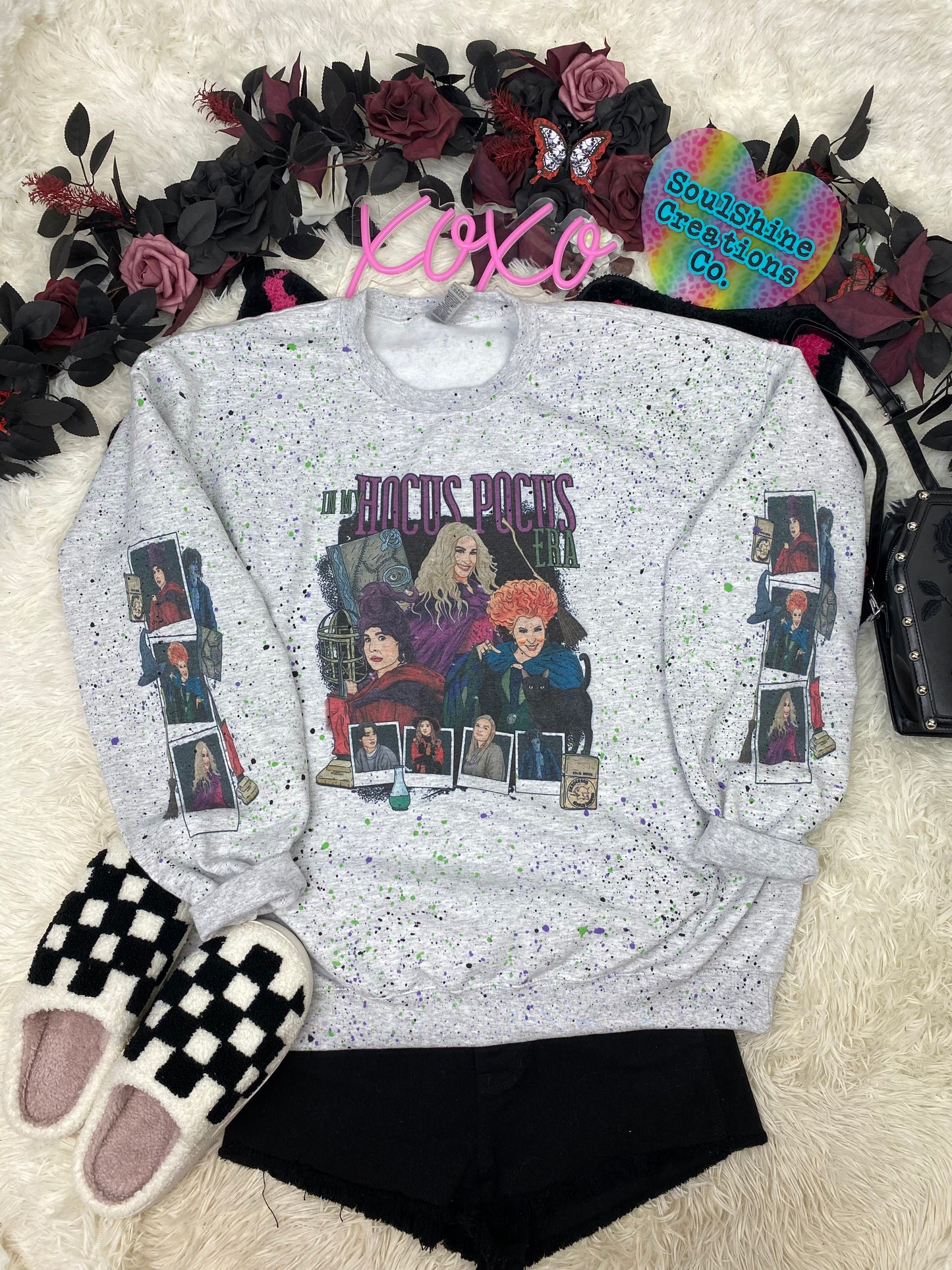 In My Hocus Pocus Era Halloween Splatter Sweater