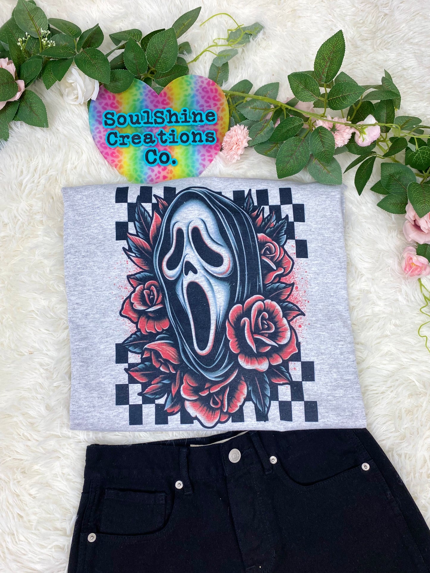 Retro 90’s Ghost Graphic Horror Tee Shirt