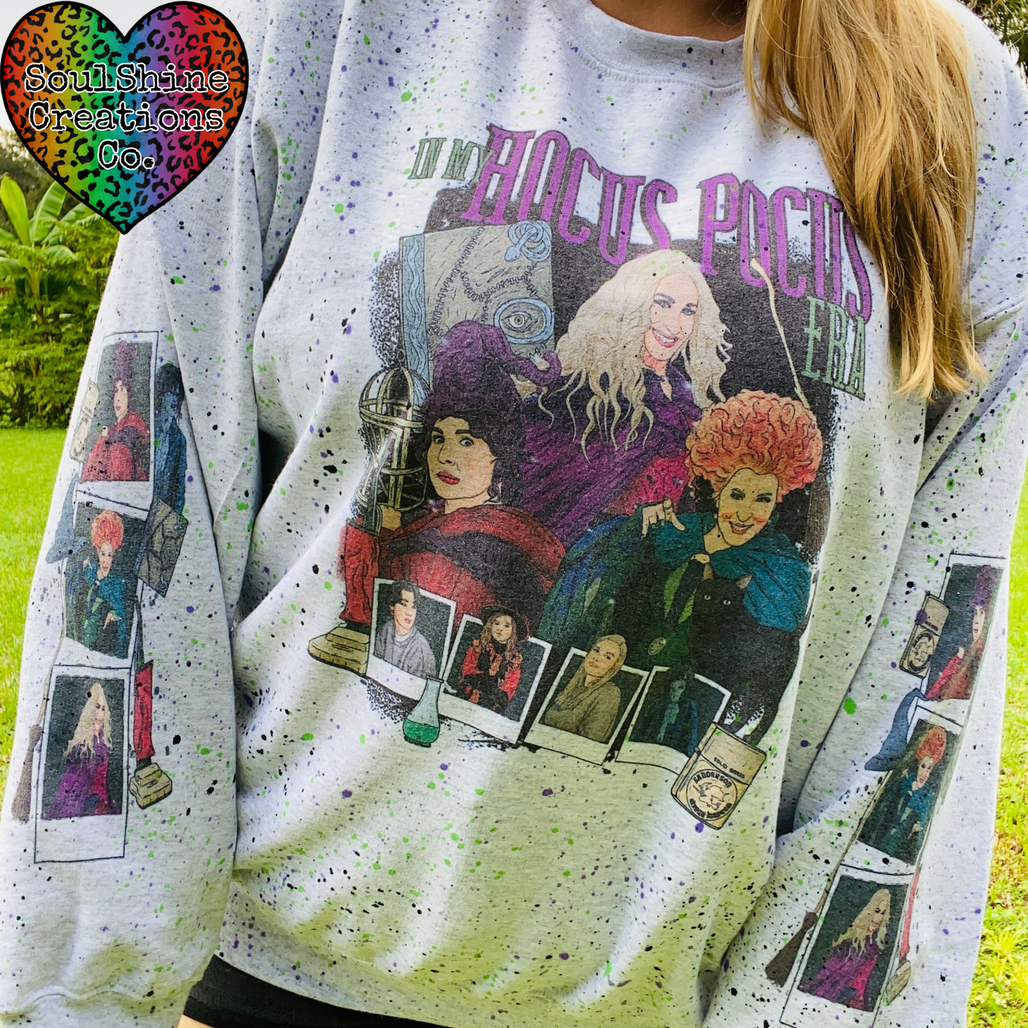 In My Hocus Pocus Era Halloween Splatter Sweater