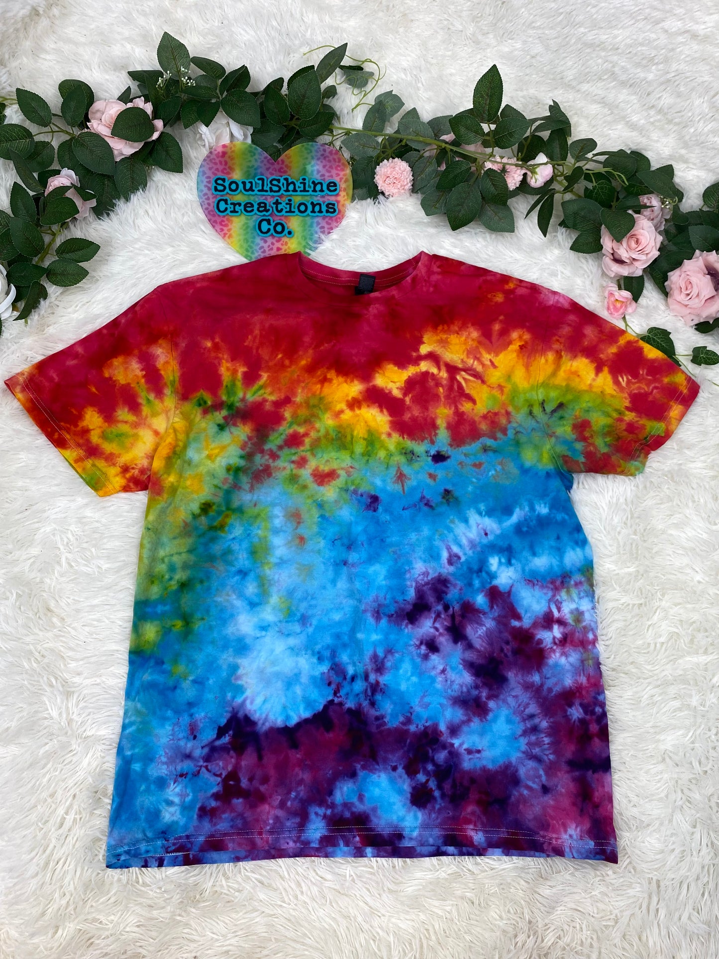 Rainbow Scrunch Ice Tie Dye Shirt