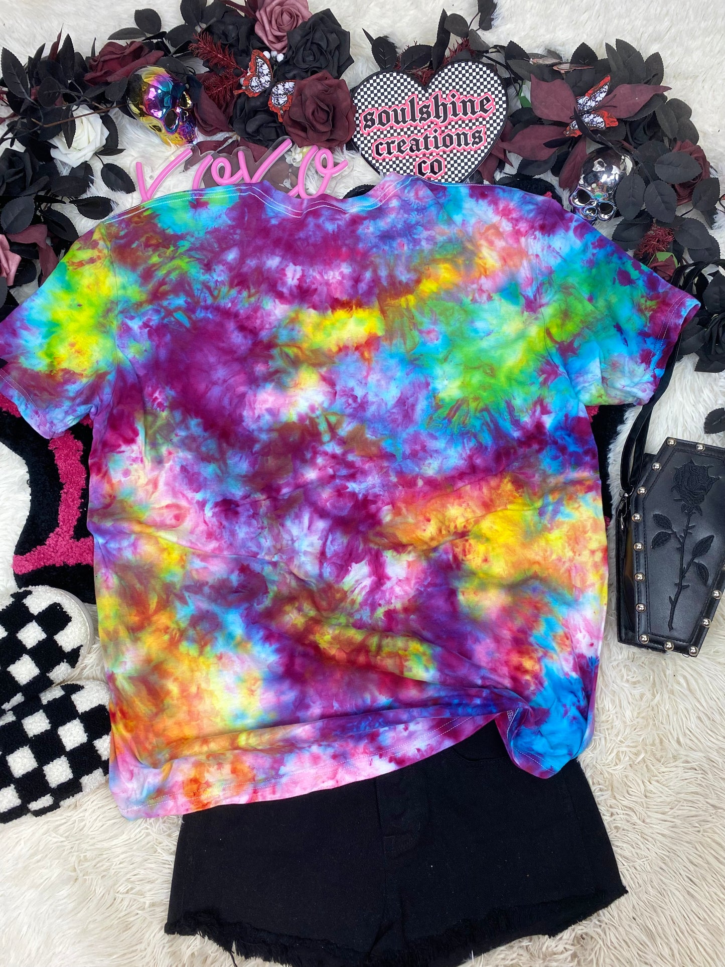 Rainbow Quartz Ice Dyed Tie Dye Shirt