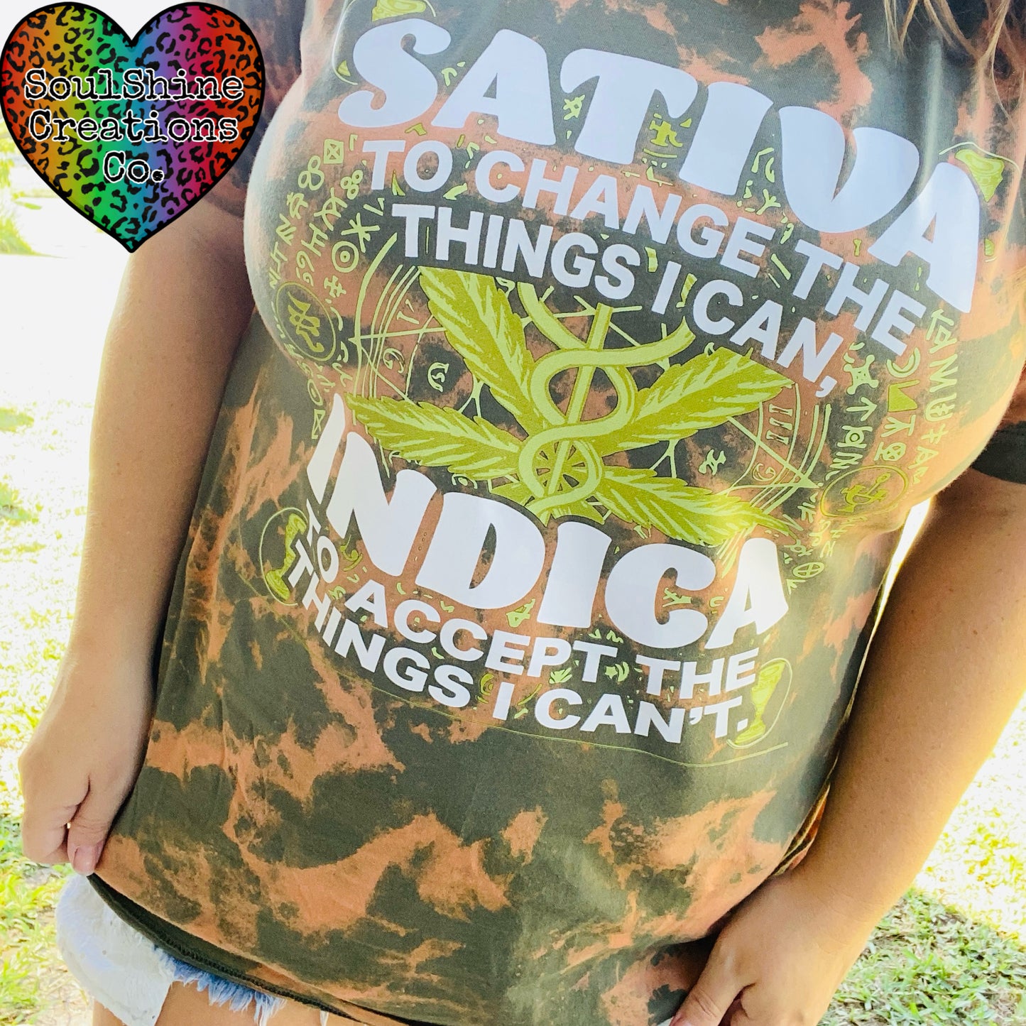 Sativa to Change Indica to Accept Bleached Shirt