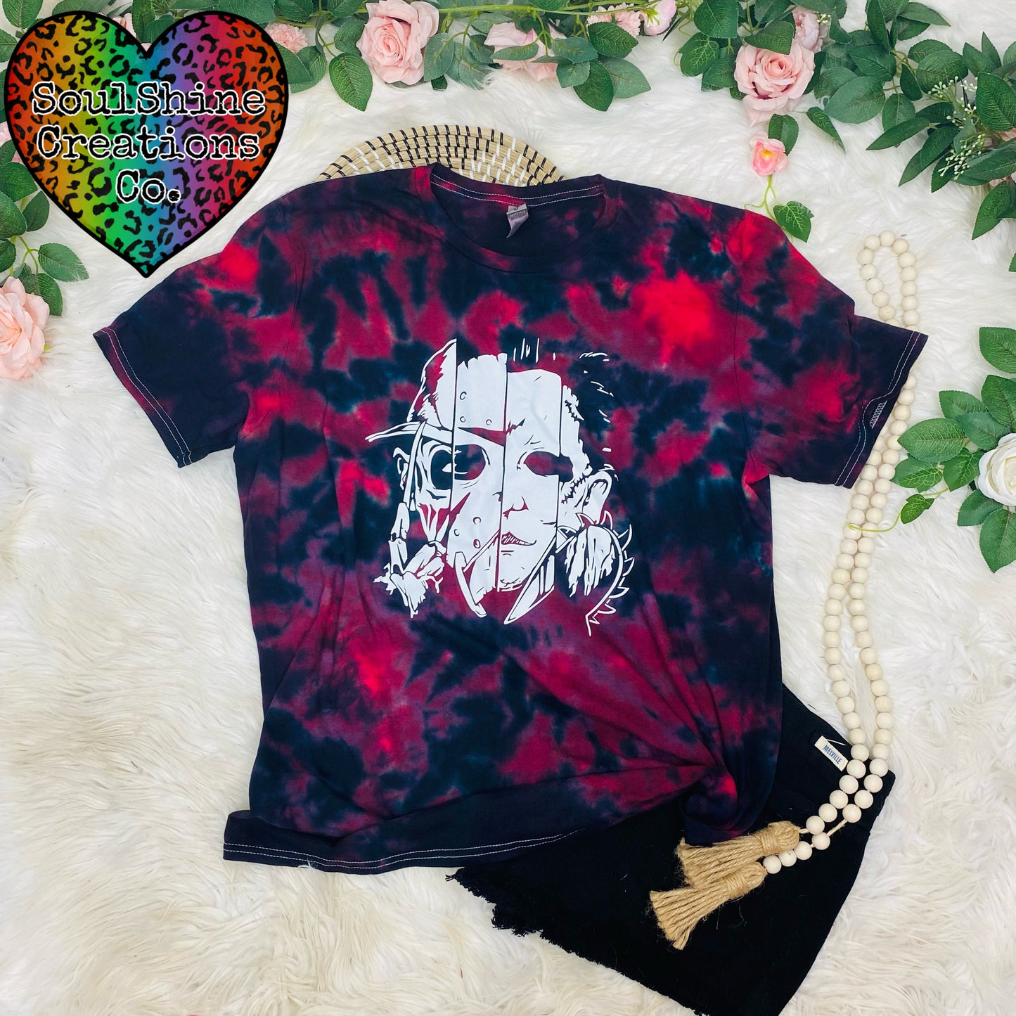 Horror Faces Tie Dye Shirt