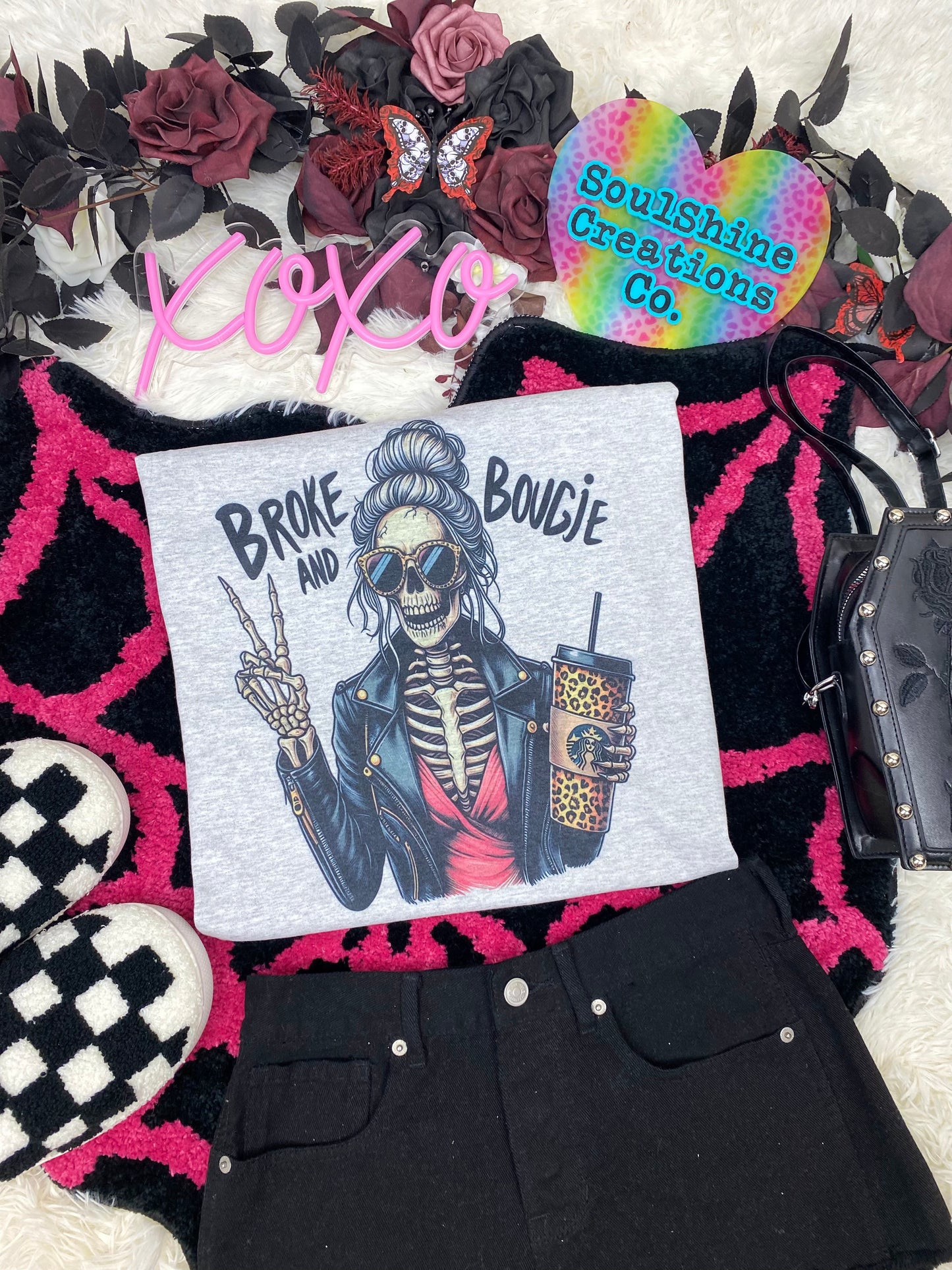 Broke & Bougie Skellie Shirt or Sweater