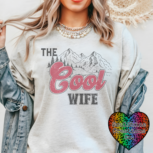 The Cool Wife Funny Wife Graphic Tee Shirt