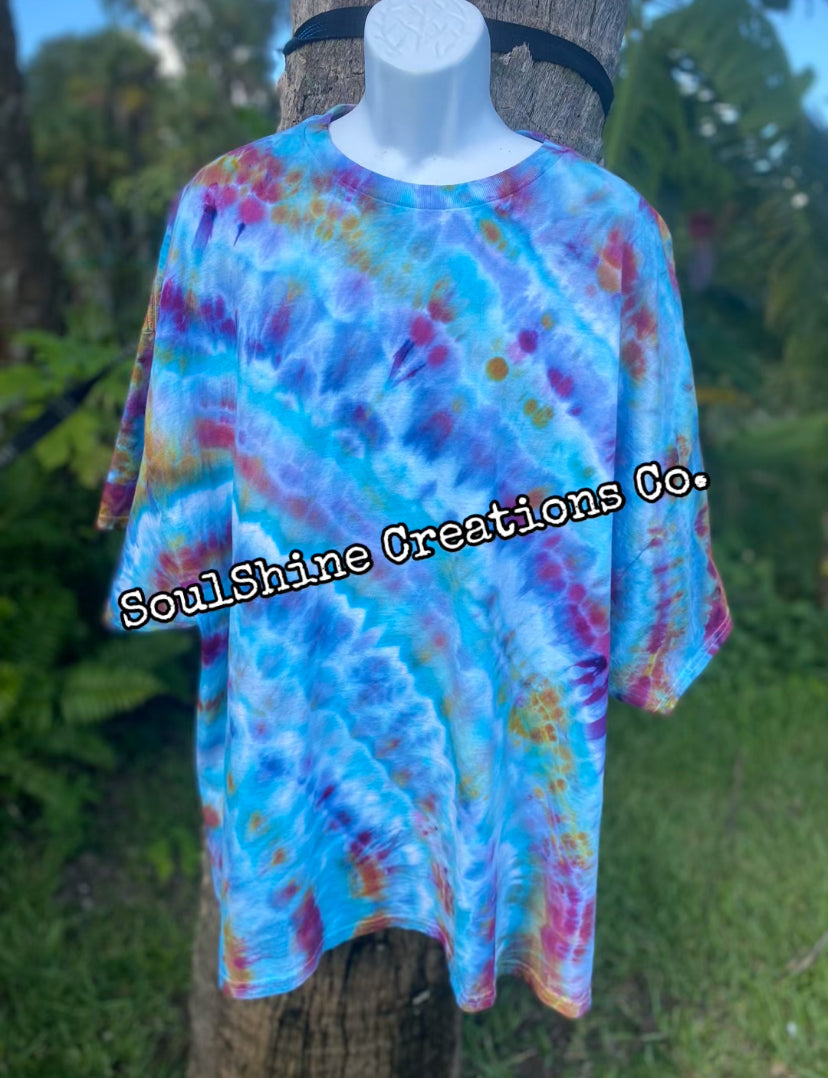 Cosmic Summer Geode Ripple Ice Tie Dye Shirt