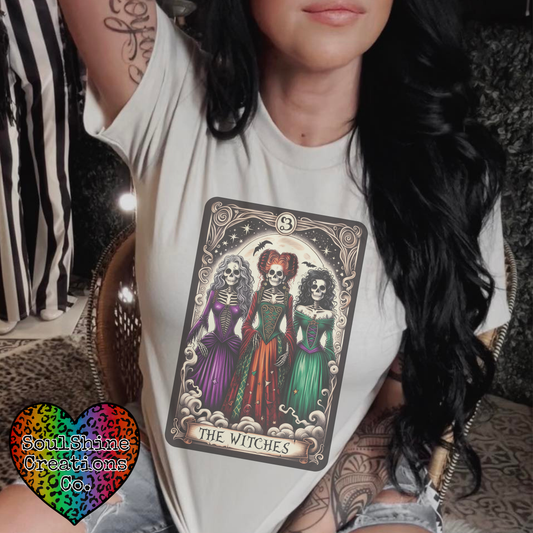 The Witches Tarot Halloween Graphic Tee Shirt