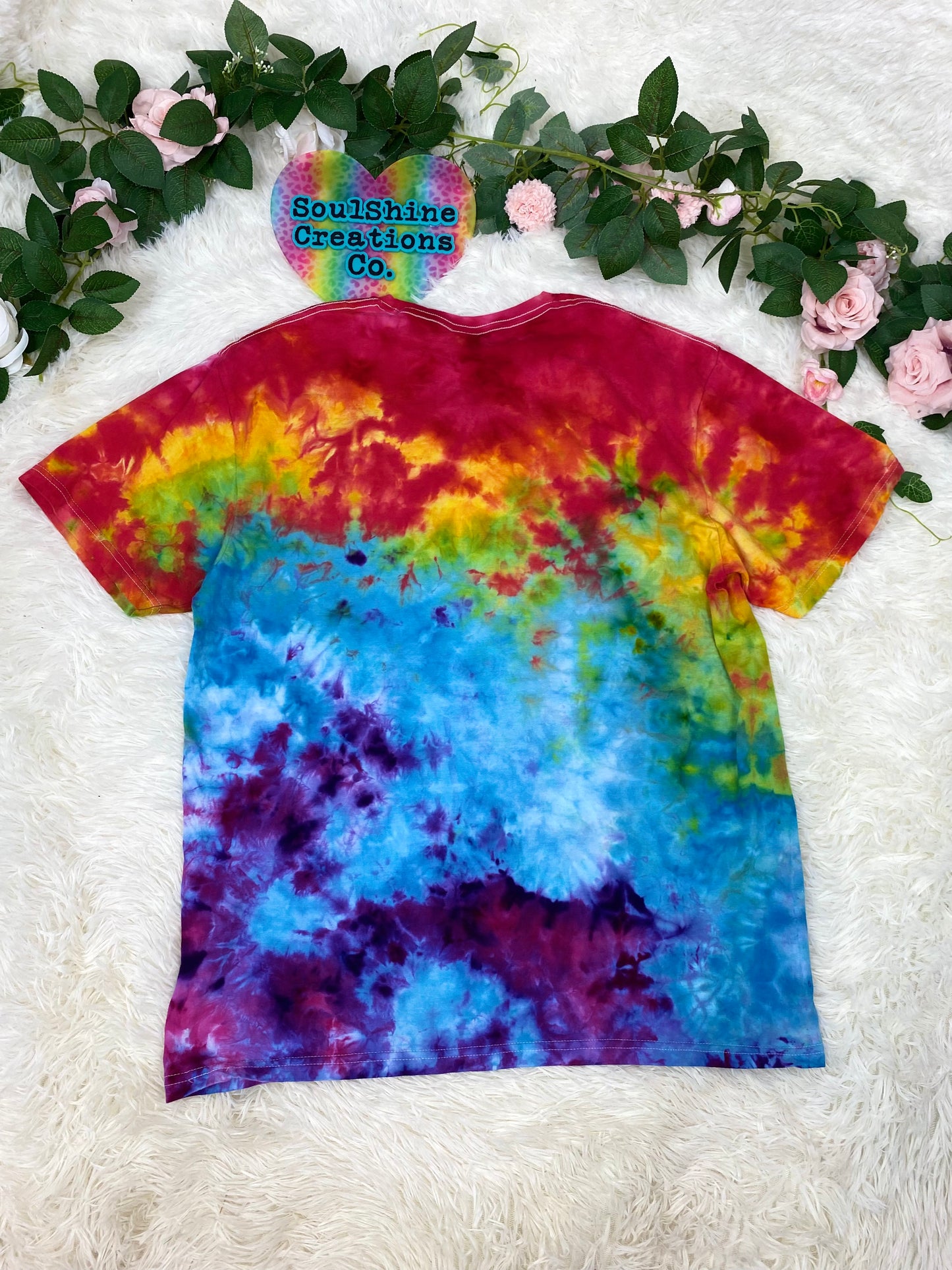 Rainbow Scrunch Ice Tie Dye Shirt