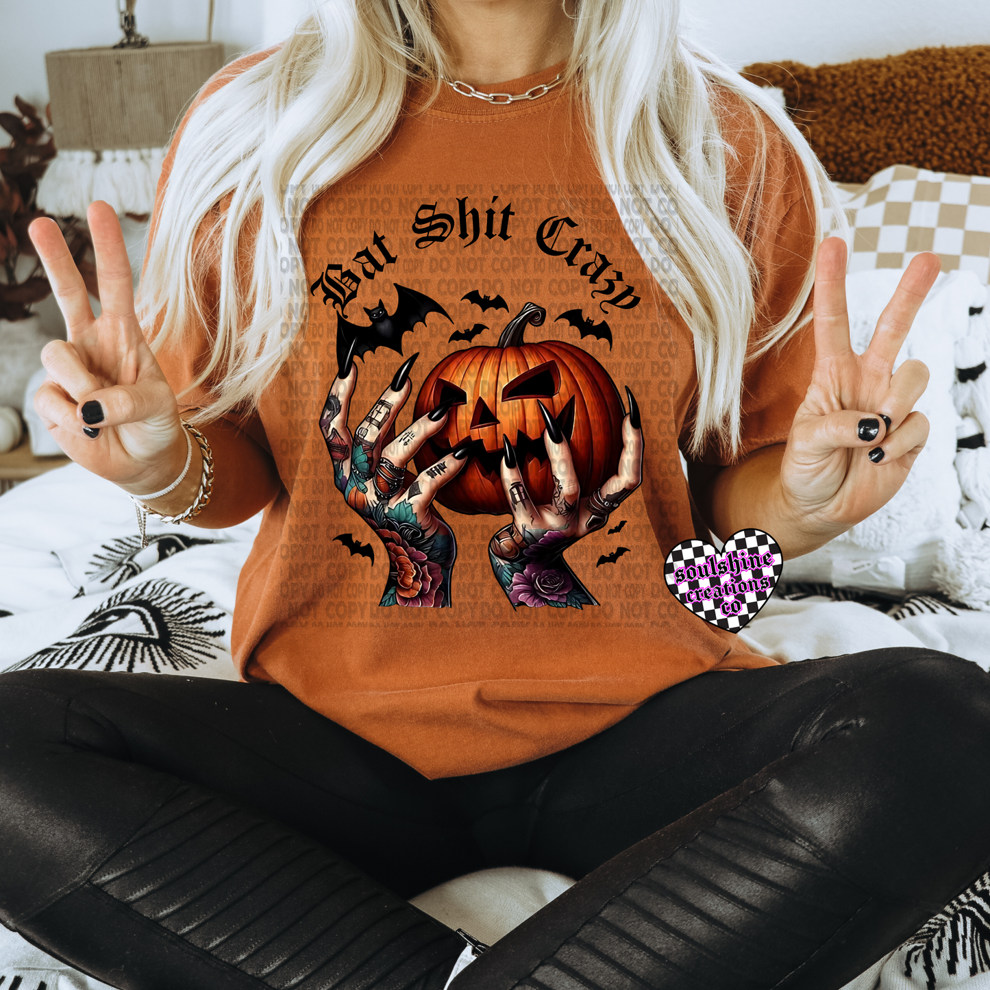 Bat Shit Crazy Tee or Sweater-Edgy Alternative Vibes-Witchy-Halloween
