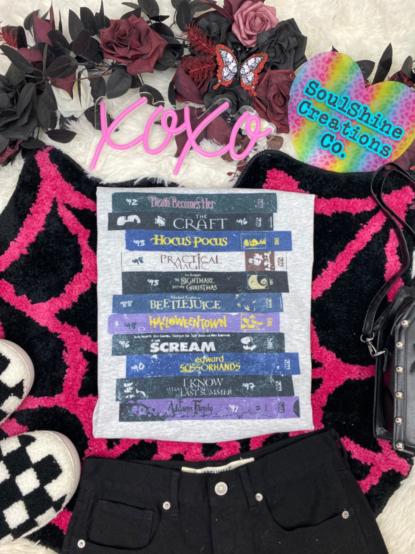 90’s Cult Classics VHS Movies Tee Shirt or Sweater- Alt Vibes- Halloween