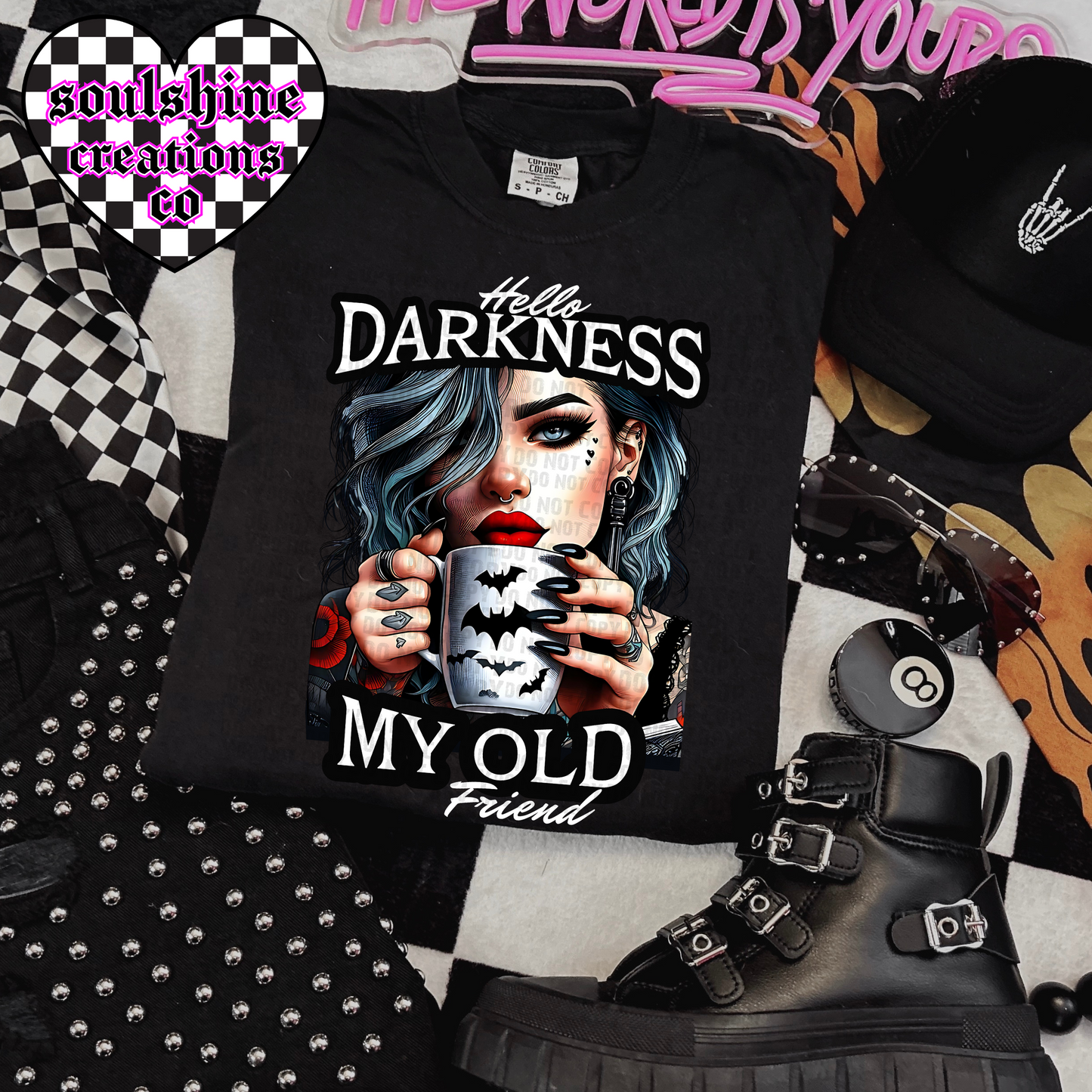 Hello Darkness My Old Friend tee or sweater-Edgy Alt Vibes-Dark Humor
