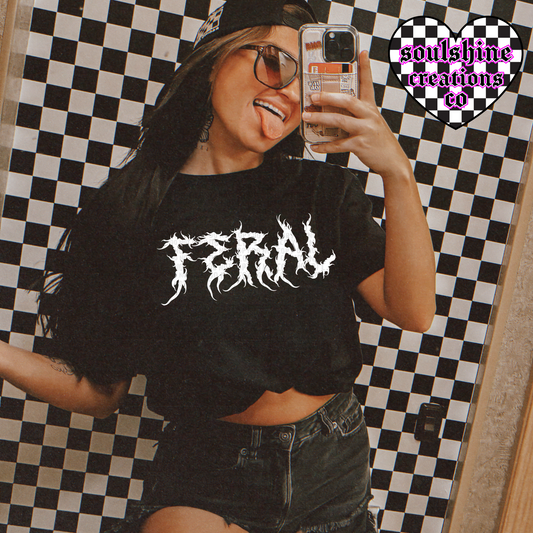 Feral tee or sweater-Edgy Alternative Vibes-Metal