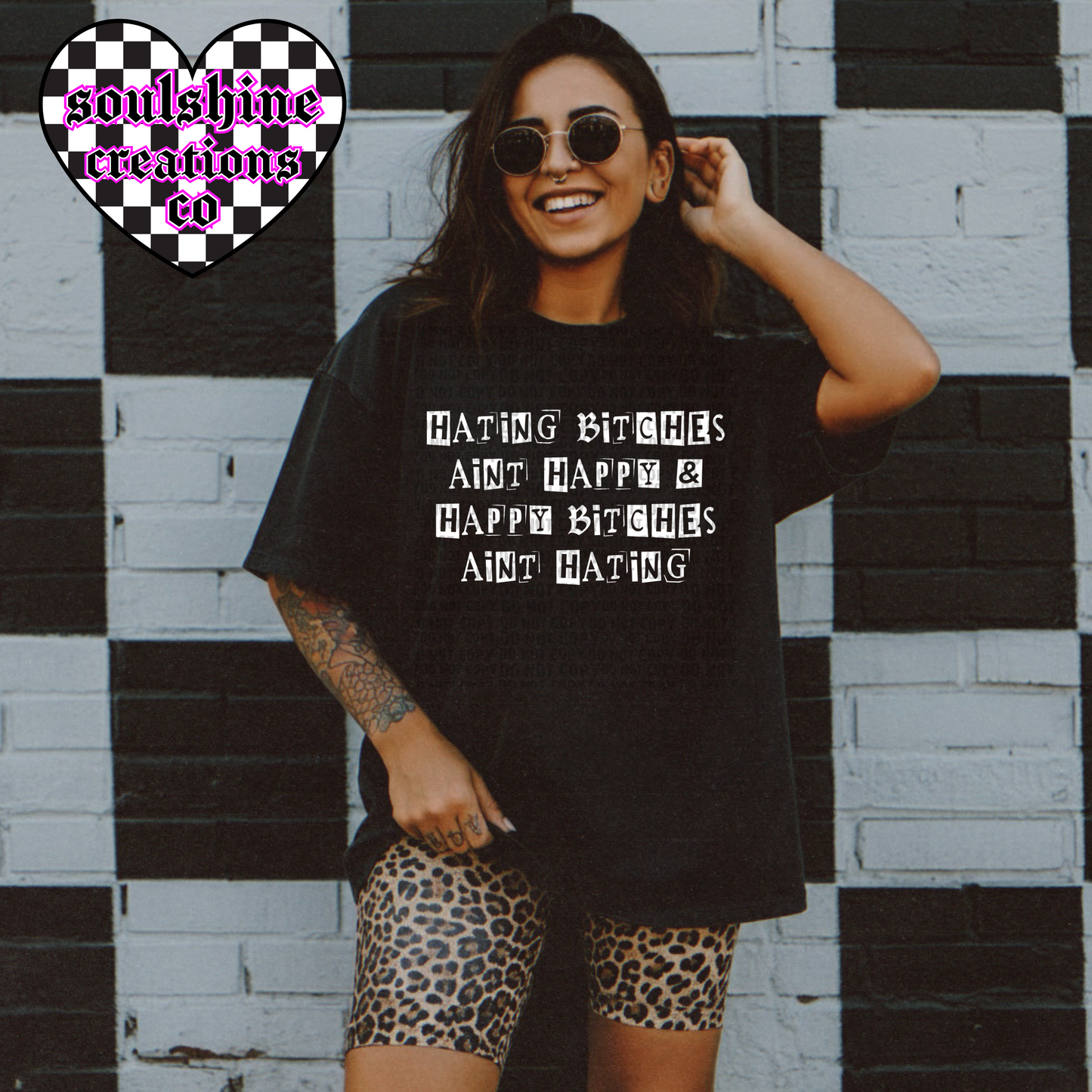 Hating Bitches aint Happy & Happy Bitches aint Hating tee or sweater-Edgy Alternative Vibes-Snarky