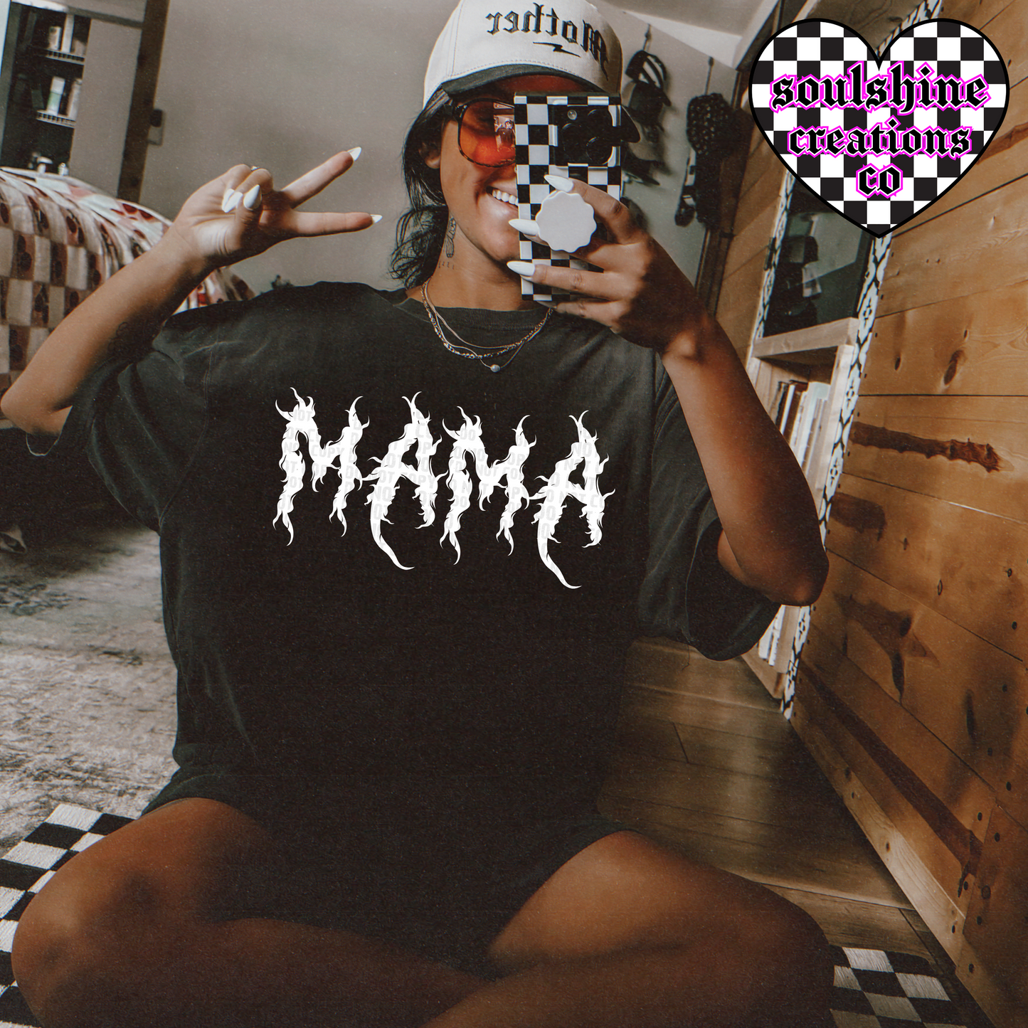 Mama tee or sweater-Edgy Alternative Vibes-Metal