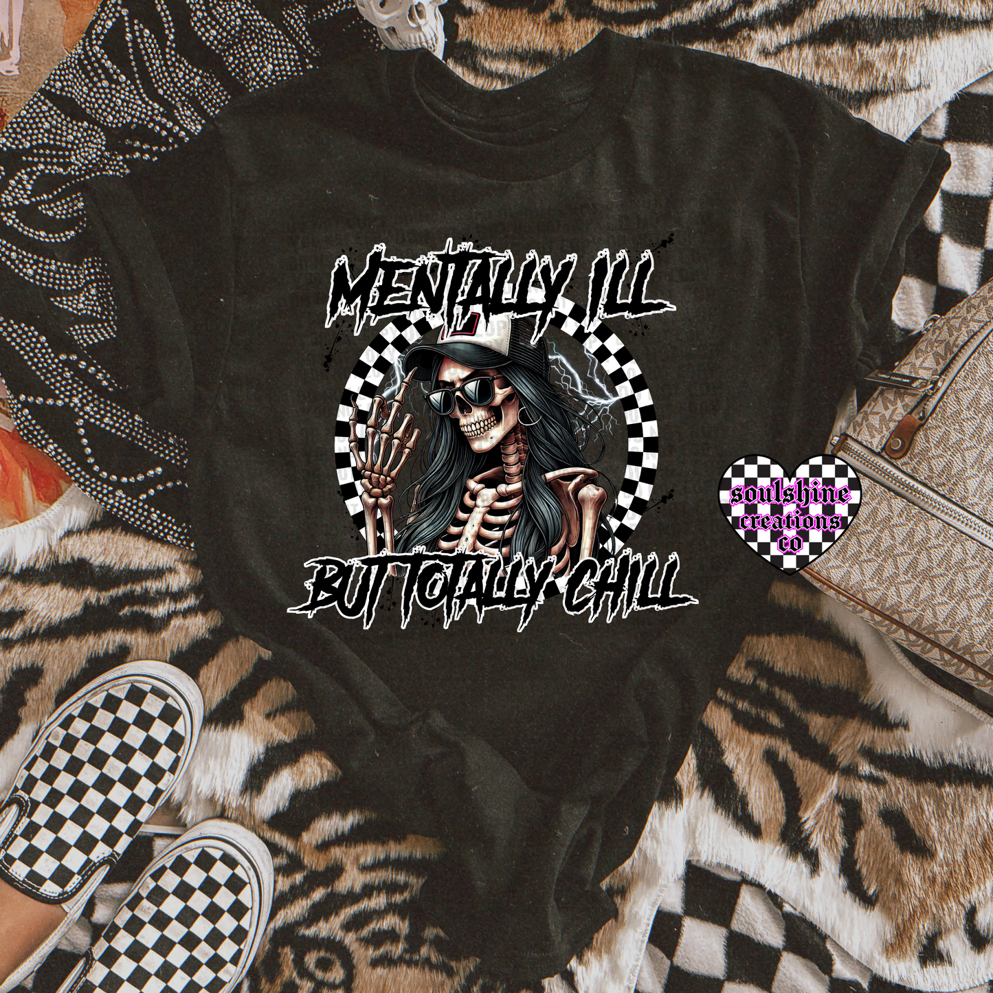 Mentally ill but Totally Chill tee or sweater-Edgy Alternative Vibes