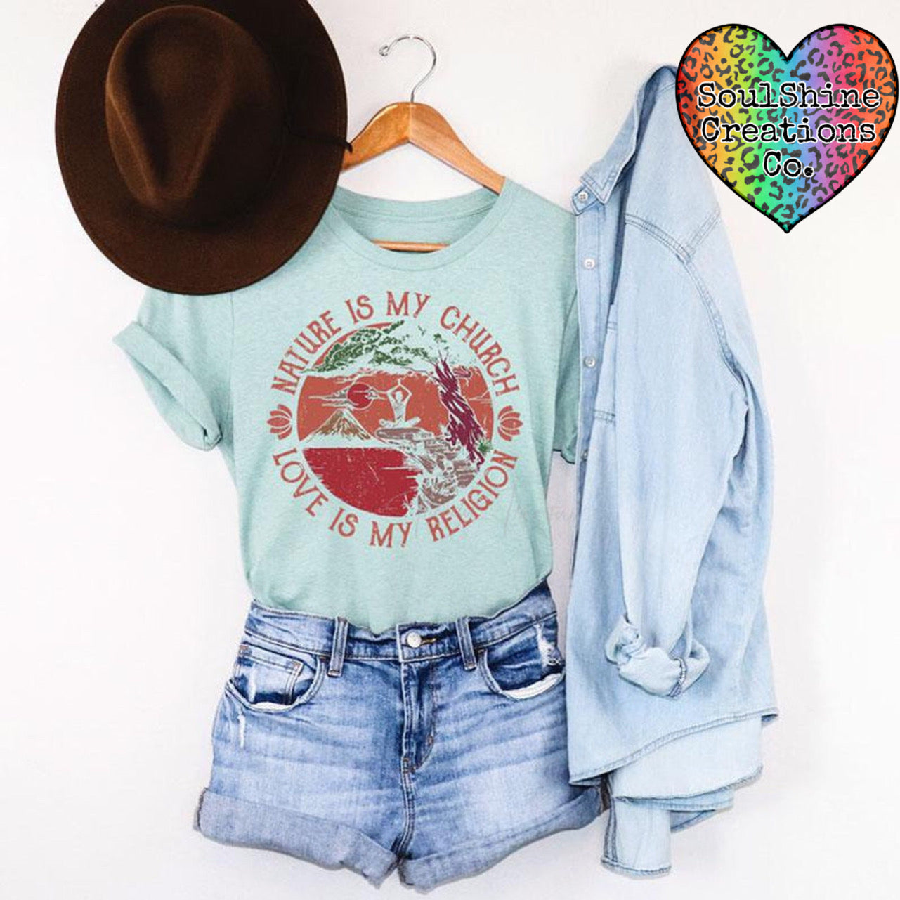 Nature is My Church Love is My Religion Shirt