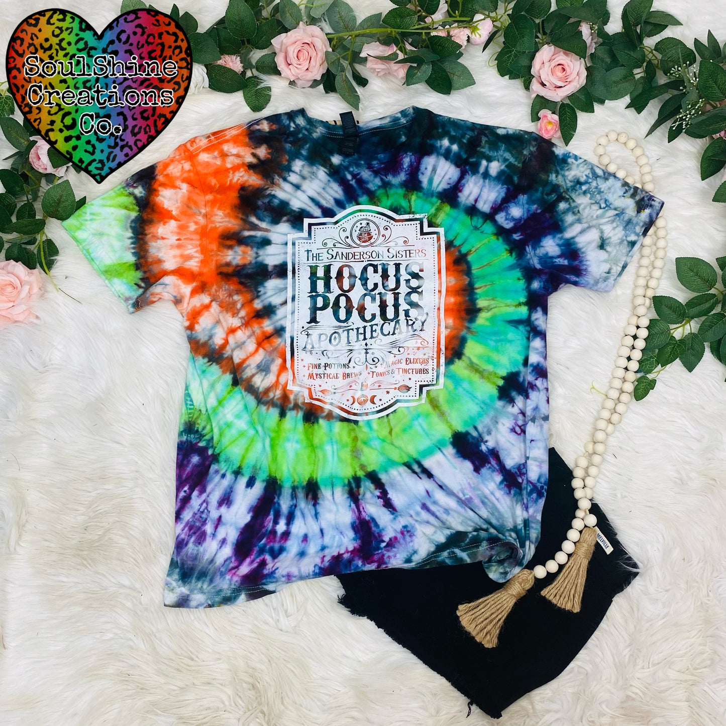Hocus Pocus Apothecary Halloween Tie Dye Shirt