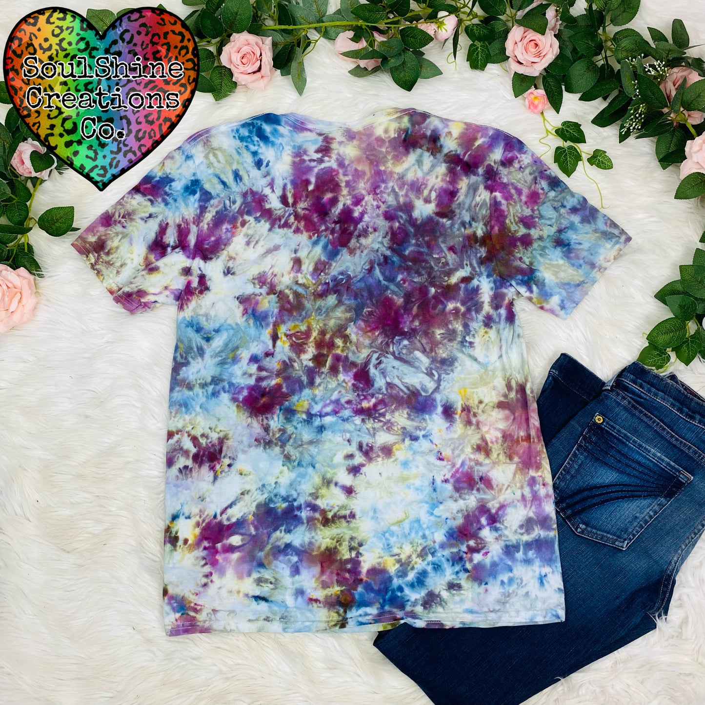 Cherry Skies Ice Tie Dye Shirt size Large