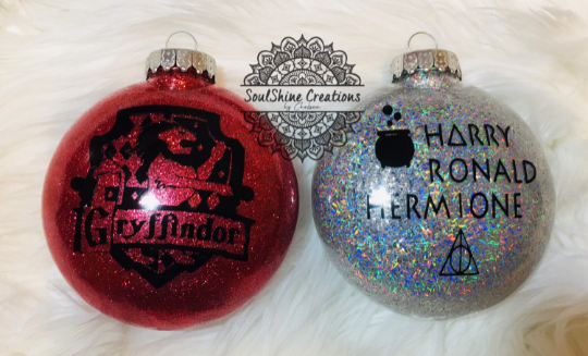 HP Glitter Handmade Christmas Ornament