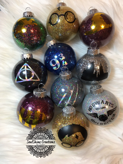 HP Glitter Handmade Christmas Ornament