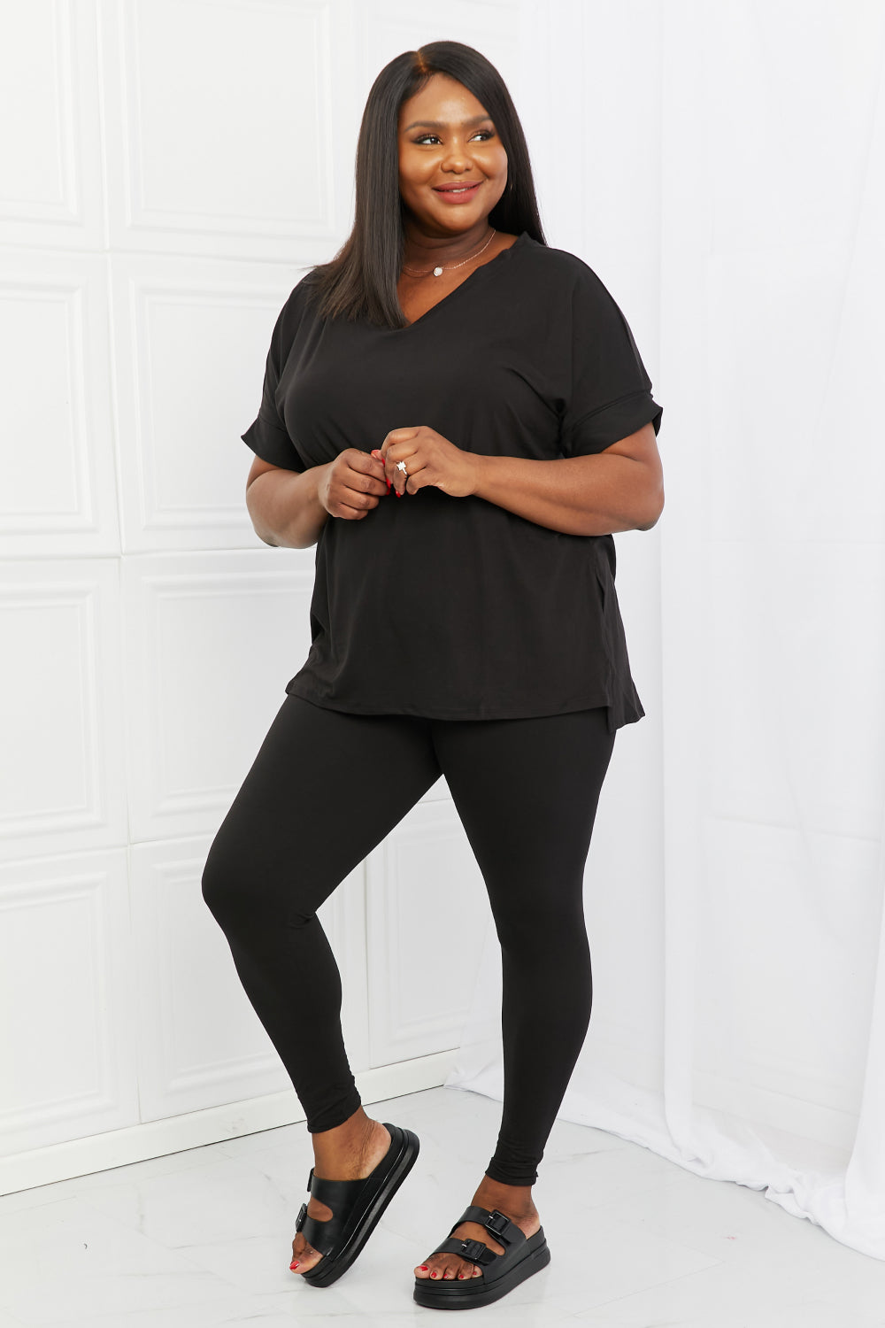 Zenana Self Love Brushed DTY Microfiber Lounge Set