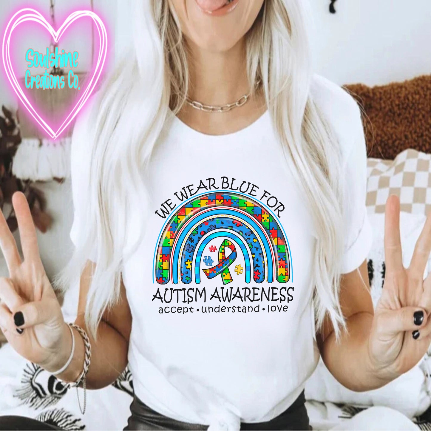 We Wear Blue for Autism Awareness Shirt
