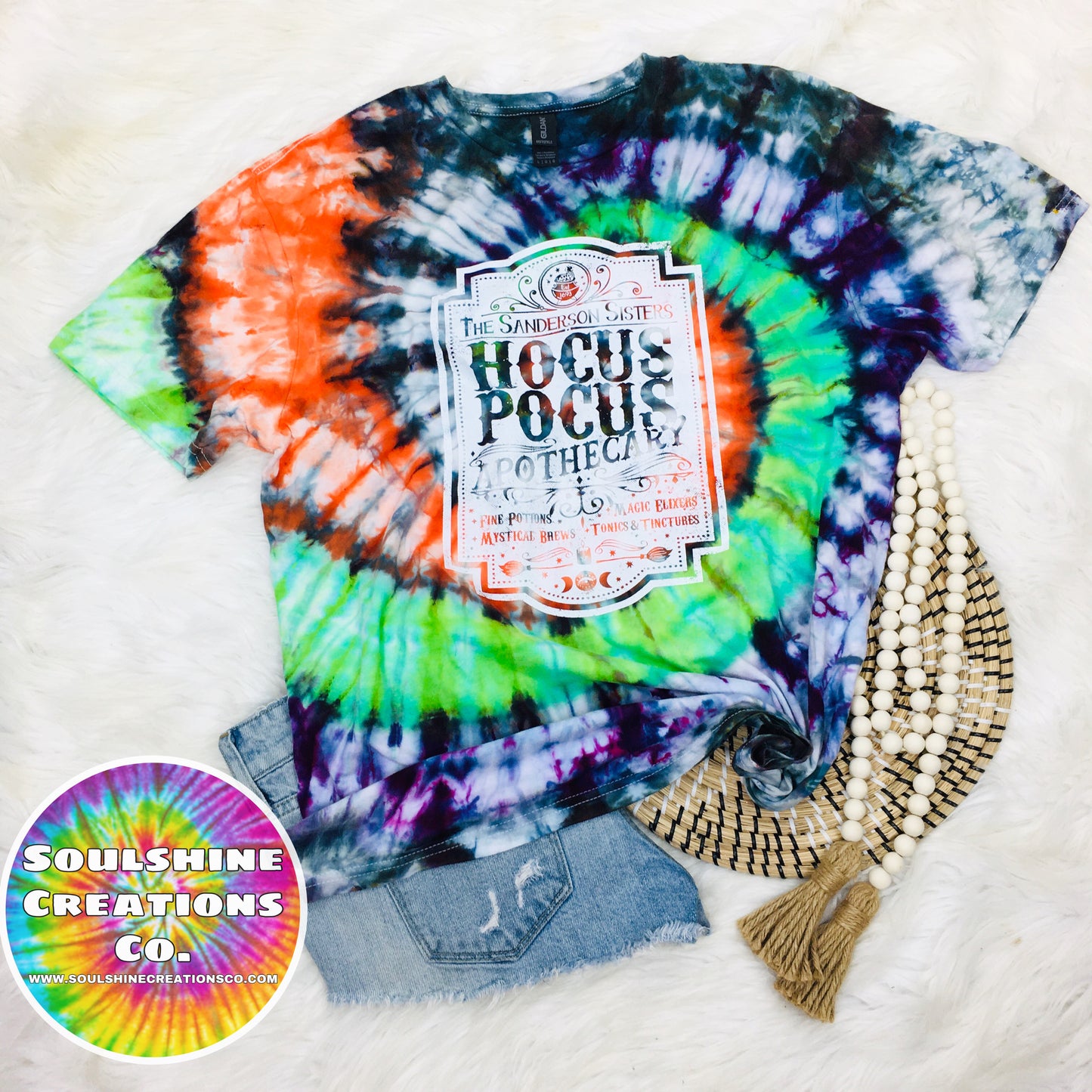 Hocus Pocus Apothecary Halloween Tie Dye Shirt