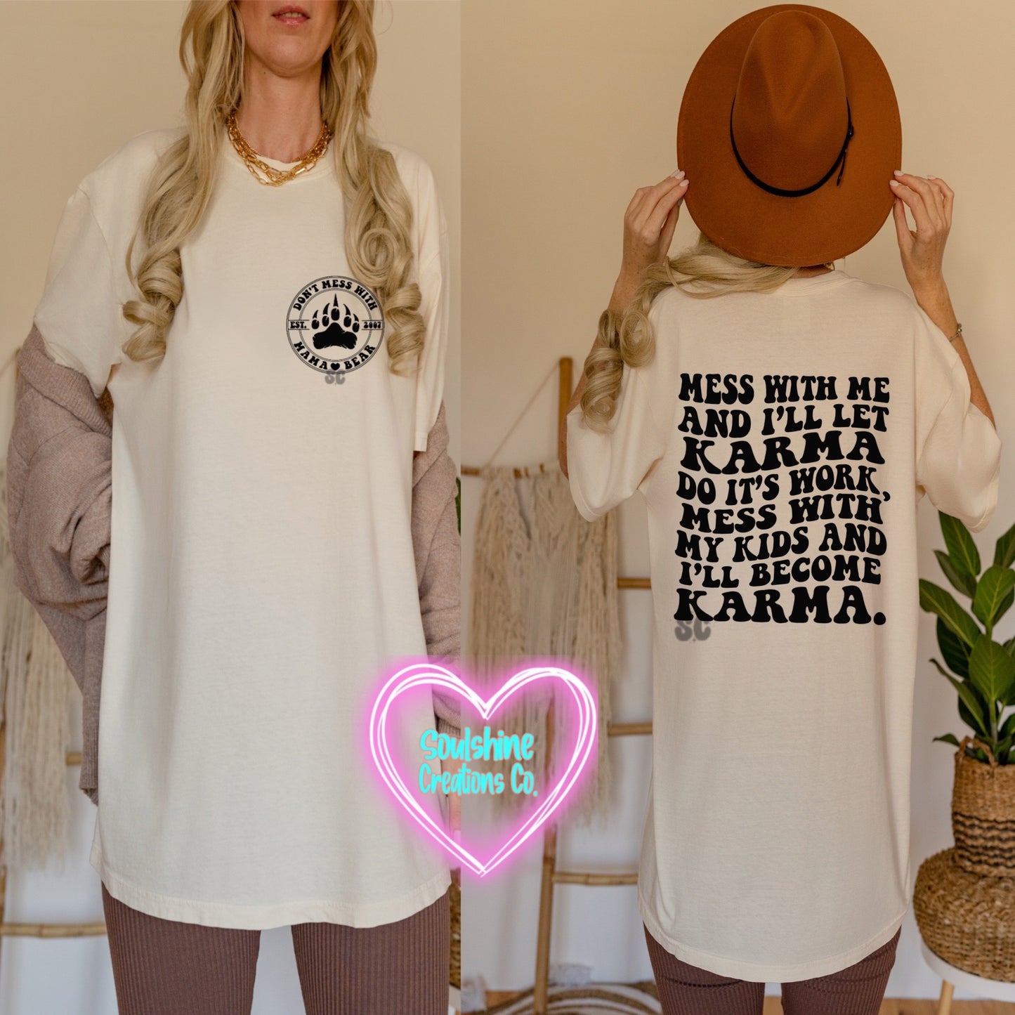 Custom Don’t Mess With Mama Bear Comfort Colors Shirt