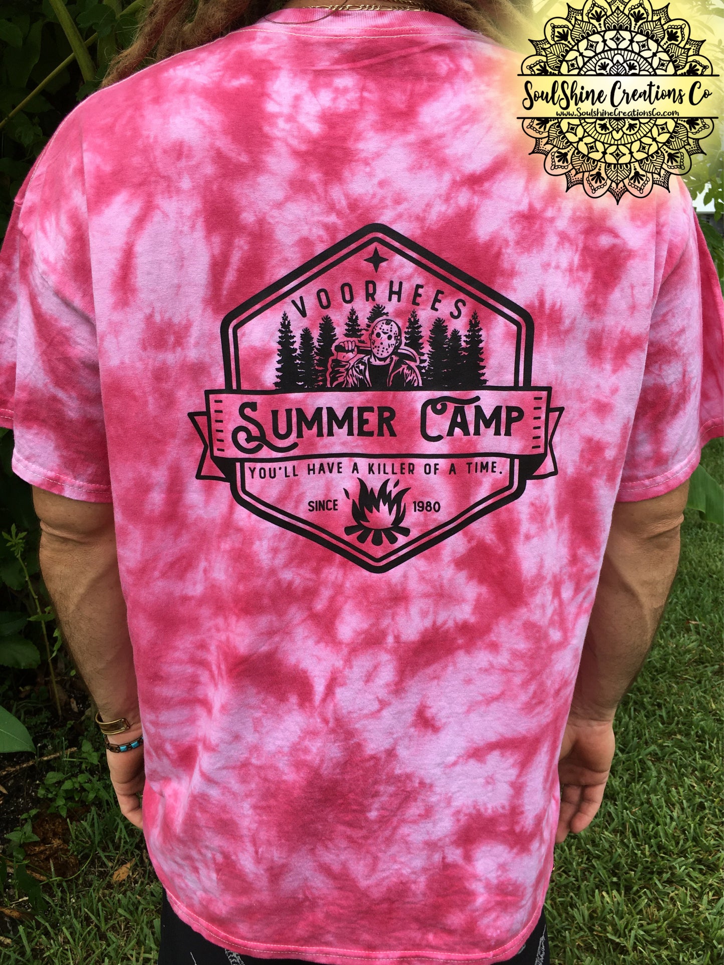 Jason Voorhees Summer Camp Hand Tie Dye Shirt