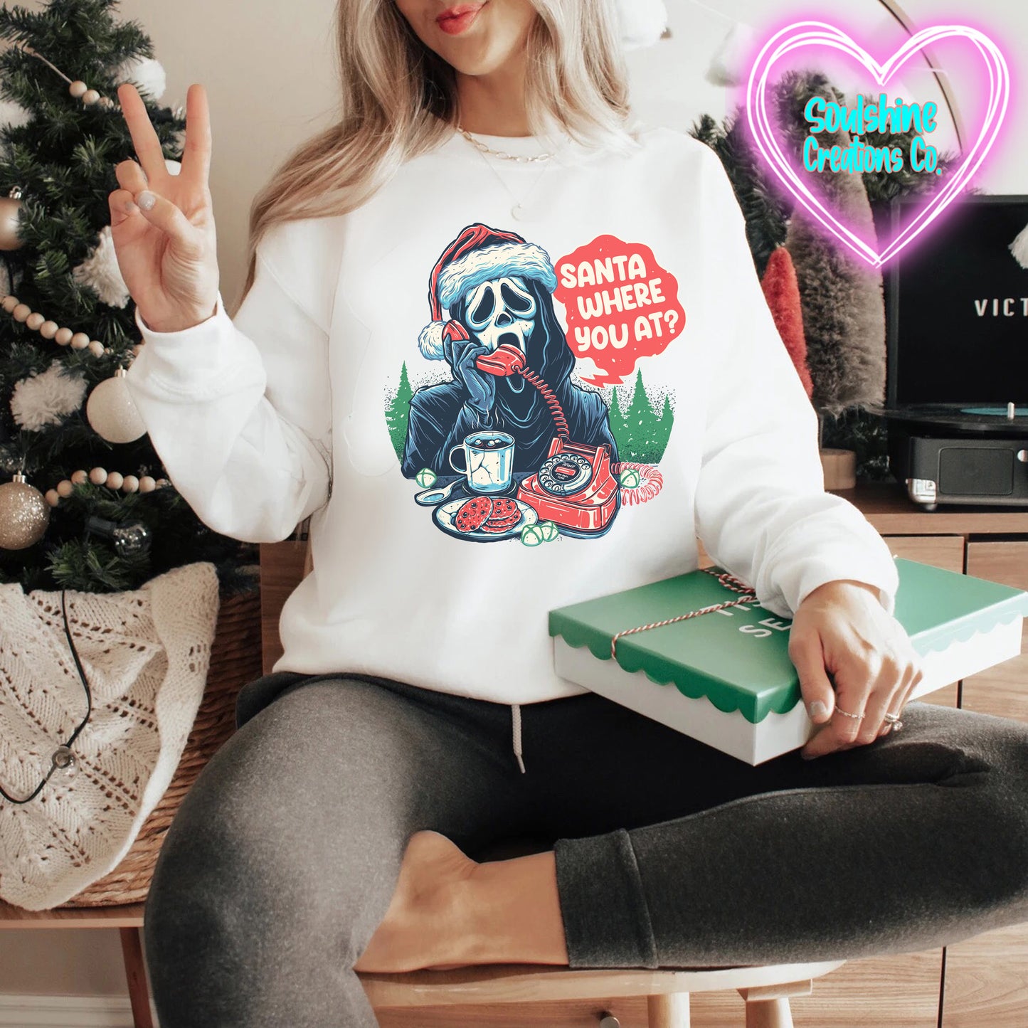 Santa Where You at Christmas Sweater