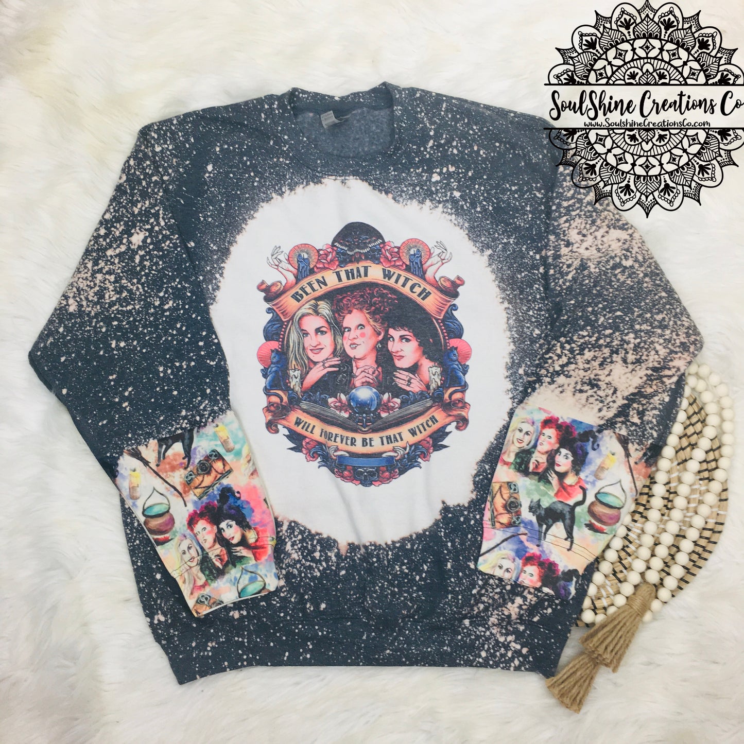 Been that Witch Bleached Sweater