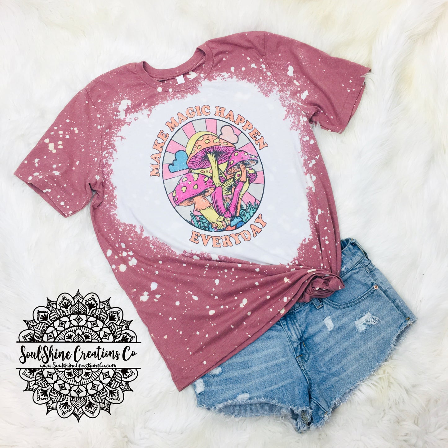 Make Magic Happen Everyday Bleached Shirt