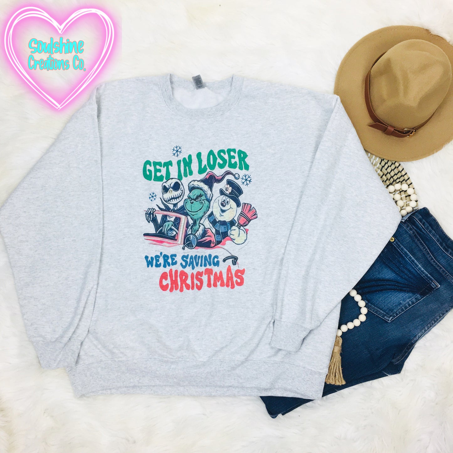 Get in Loser we’re Saving Christmas Sweater