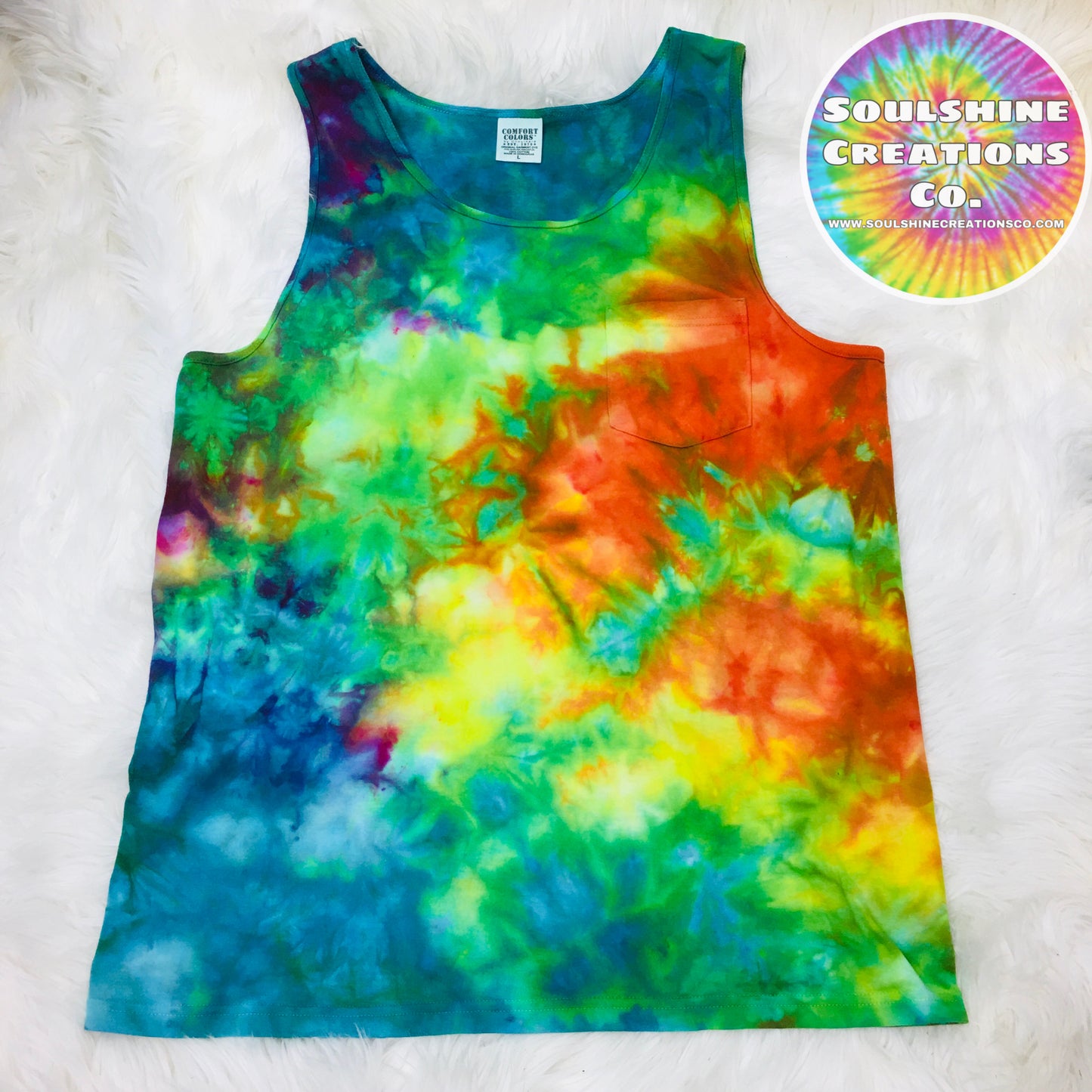 Tropics Ice Dyed Tie Dye Tank Top