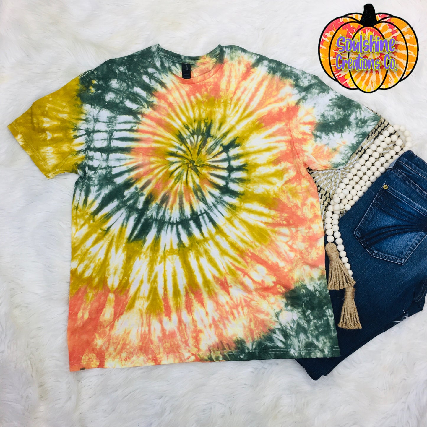 Autumn Harvest Spiral Tie Dye