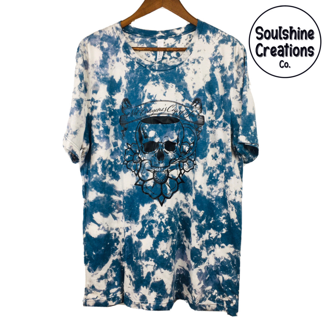 Not Everyone’s Cup of Tea Acid Wash Bleached Shirt