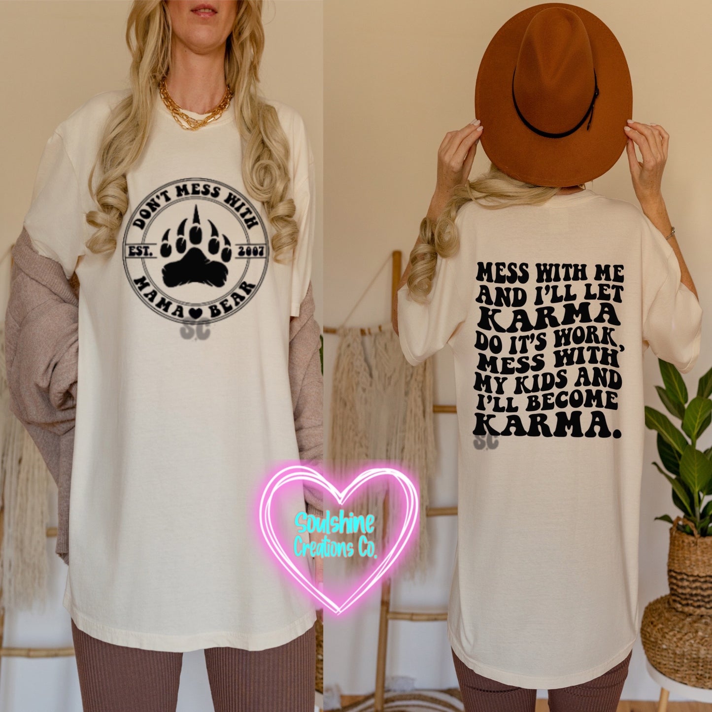 Custom Don’t Mess With Mama Bear Comfort Colors Shirt
