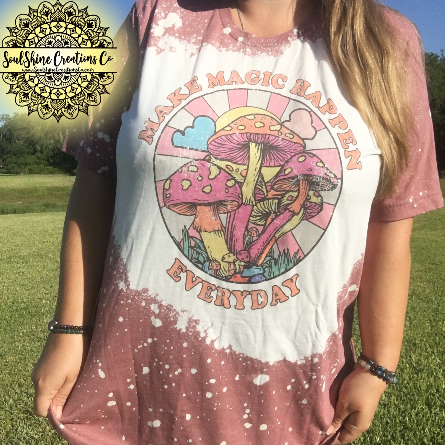 Make Magic Happen Everyday Bleached Shirt