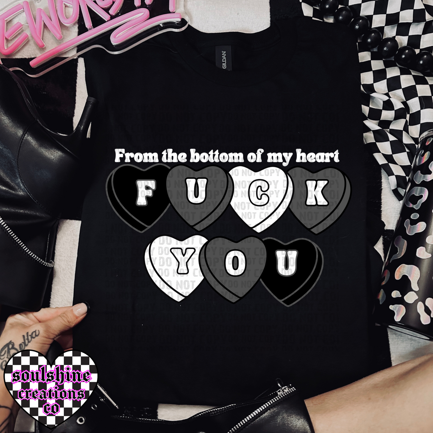 from the bottom of my heart fuck you anti valentines tee or sweater