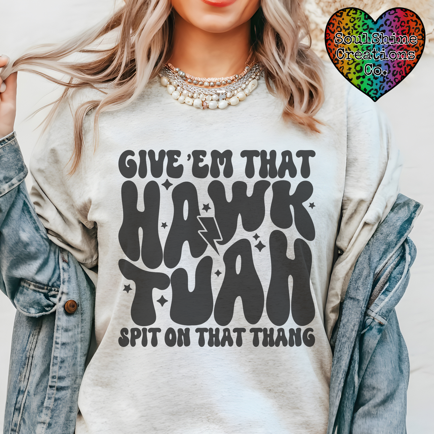 Give ‘em that Hawk Tuah Graphic Tee Shirt