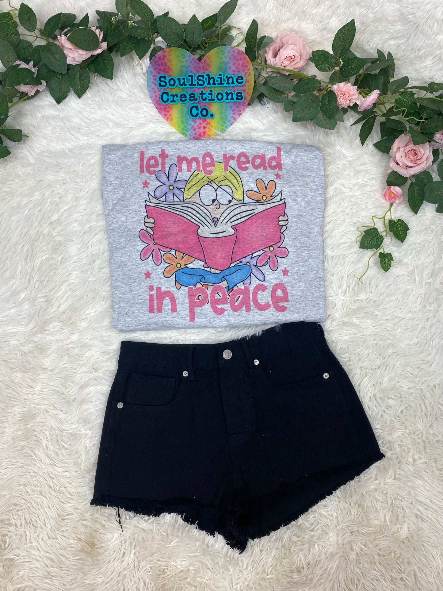 Let me Read in Peace Y2K Bookish Shirt or Sweater