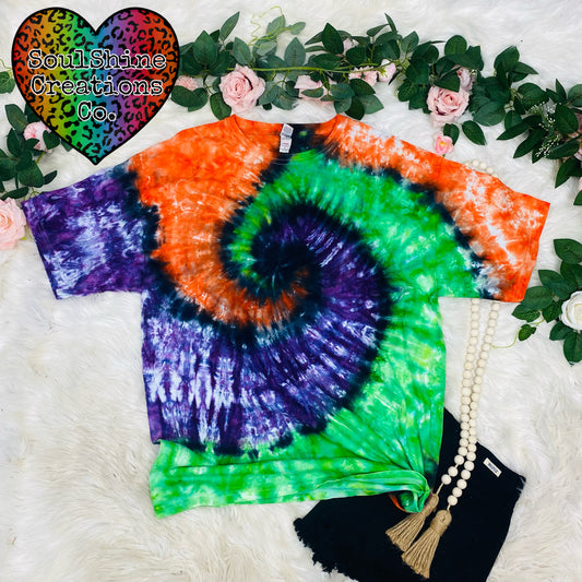 Halloween Spiral Tie Dye Shirt