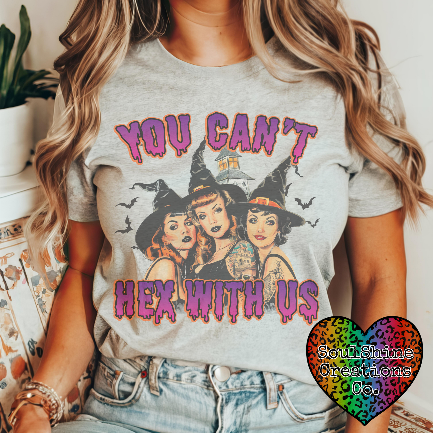 You can’t Hex with Us Halloween Graphic Tee Shirt