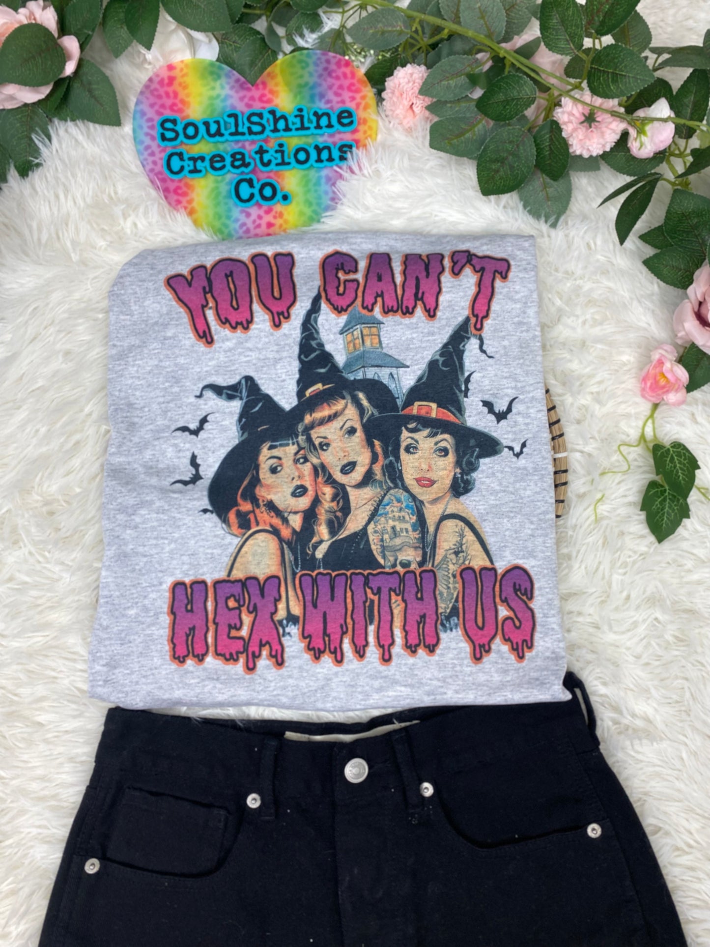 You can’t Hex with Us Halloween Graphic Tee Shirt