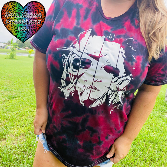 Horror Faces Tie Dye Shirt