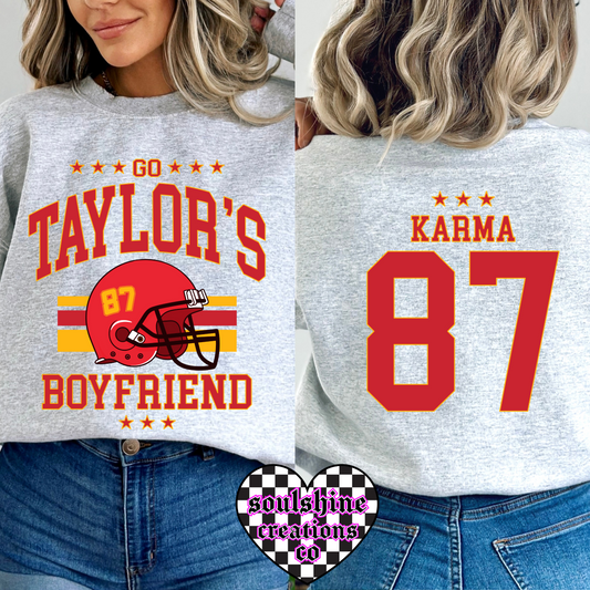 Go Taylor’s Boyfriend Karma 87 Swiftie Sweatshirt