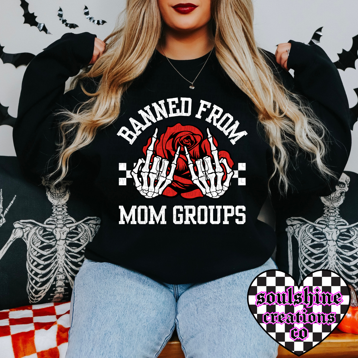 banned from mom groups tee or sweater