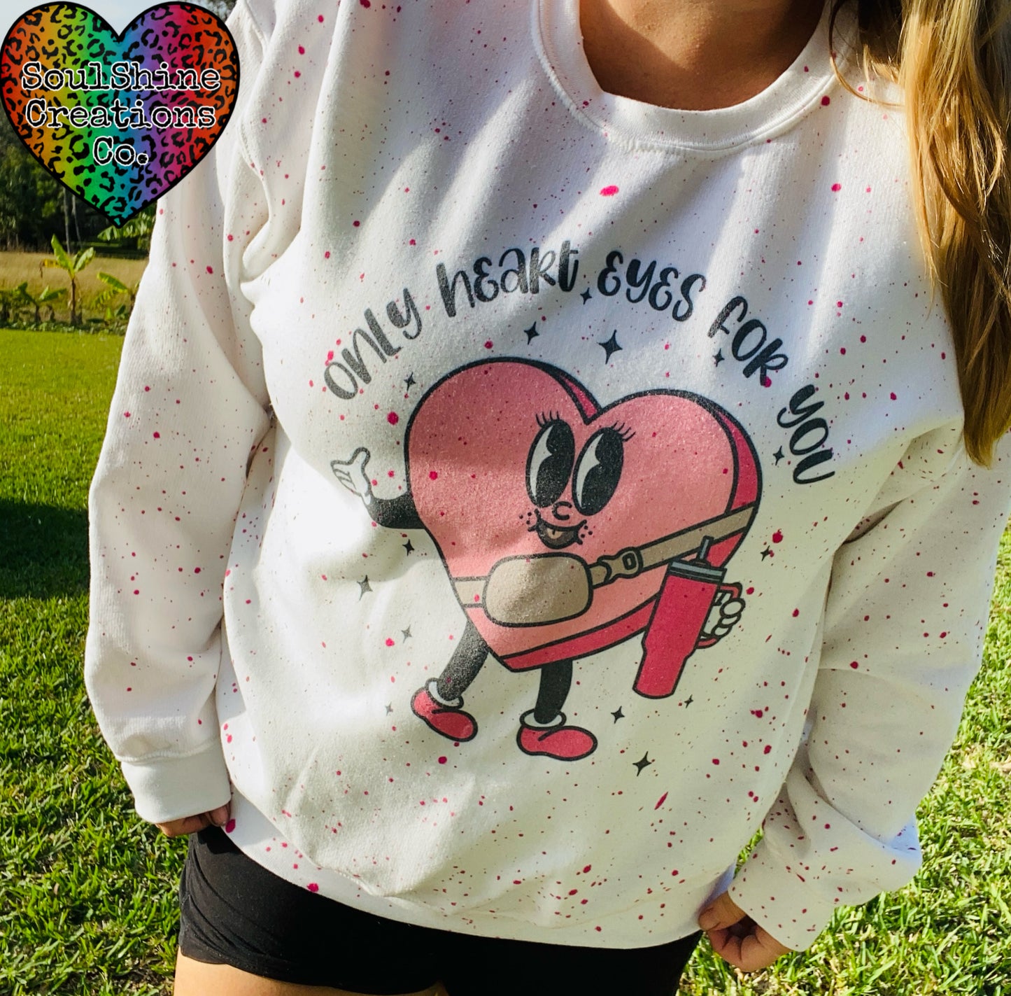 Only heart eyes for you Bougie Splatter Sweater