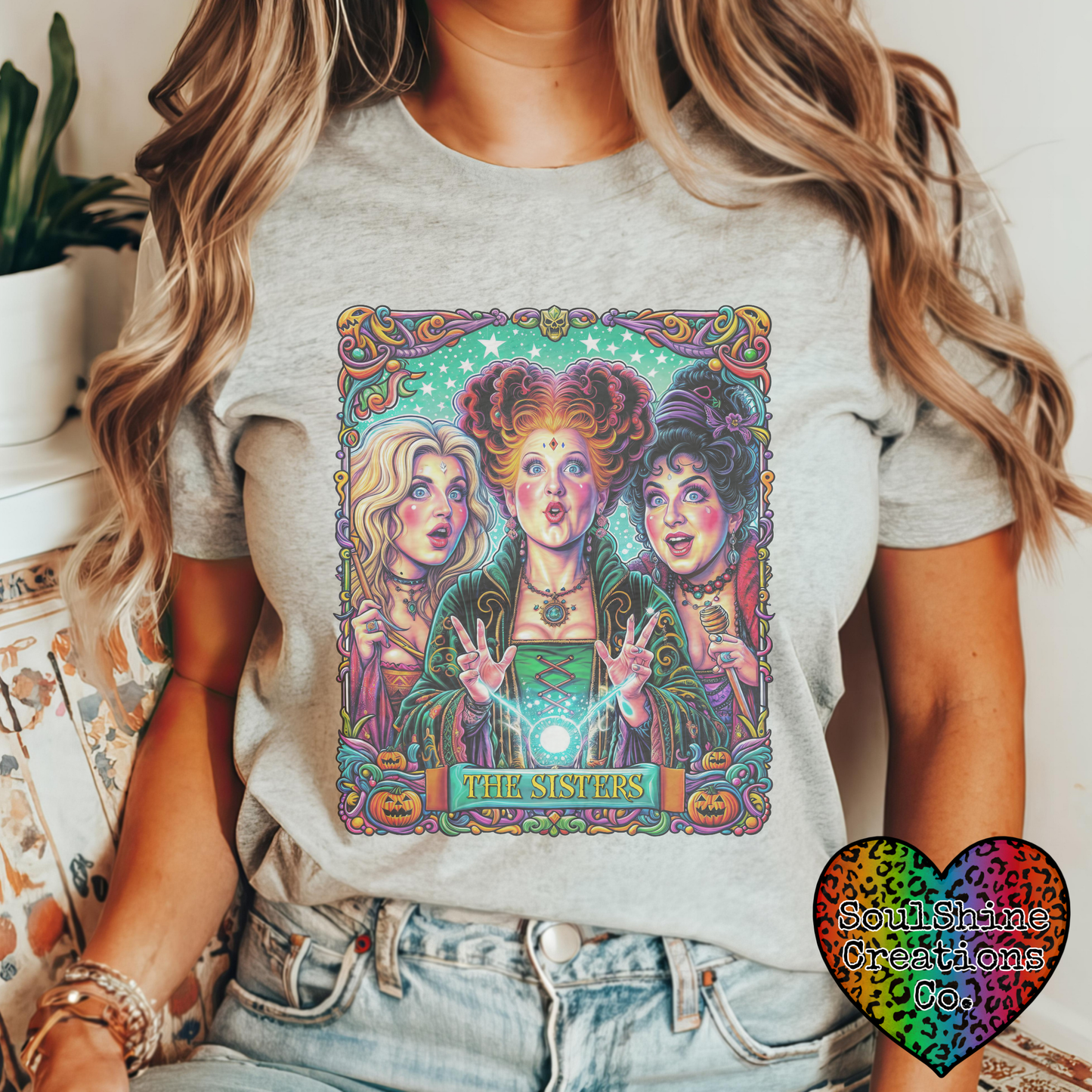 The Sisters Tarot Graphic Halloween Tee Shirt